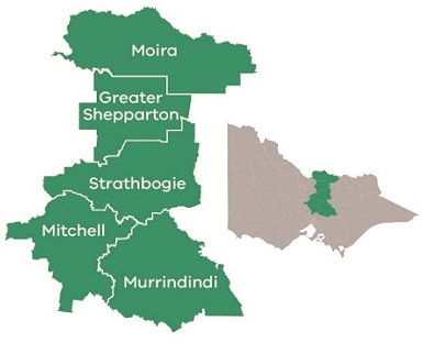 Map of the Goulburn region, Victoria